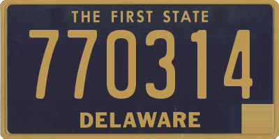 DE license plate 770314