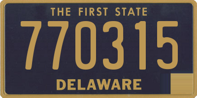 DE license plate 770315