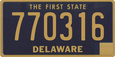 DE license plate 770316