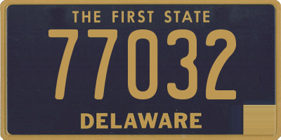 DE license plate 77032