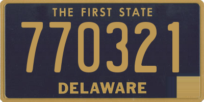 DE license plate 770321