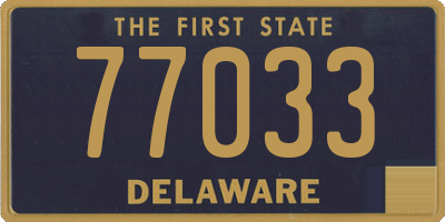 DE license plate 77033