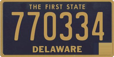 DE license plate 770334