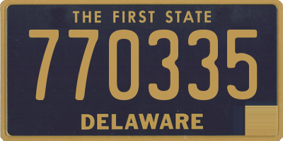 DE license plate 770335