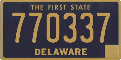DE license plate 770337