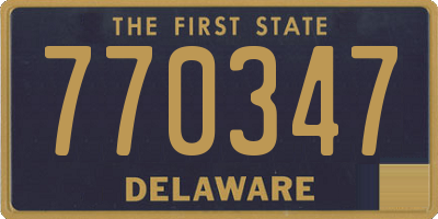 DE license plate 770347