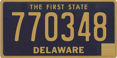 DE license plate 770348