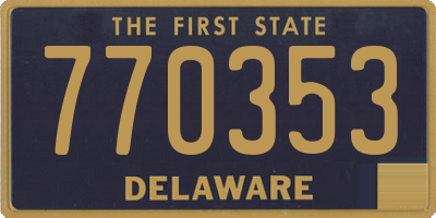 DE license plate 770353