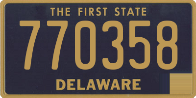 DE license plate 770358