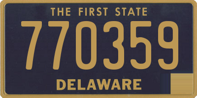DE license plate 770359