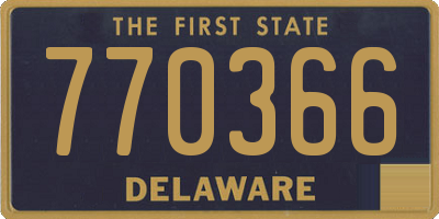 DE license plate 770366