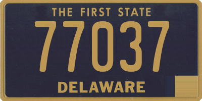 DE license plate 77037