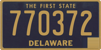 DE license plate 770372
