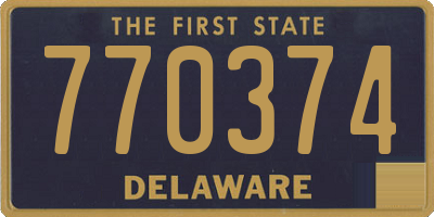 DE license plate 770374