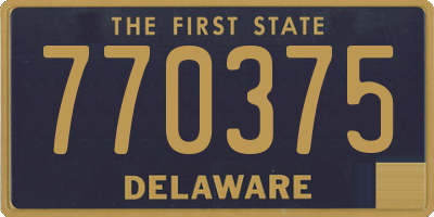 DE license plate 770375