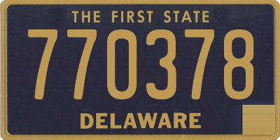 DE license plate 770378