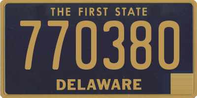 DE license plate 770380