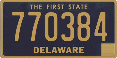 DE license plate 770384