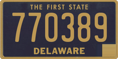 DE license plate 770389