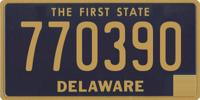 DE license plate 770390