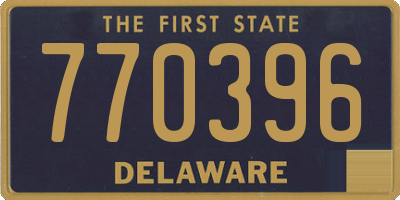 DE license plate 770396
