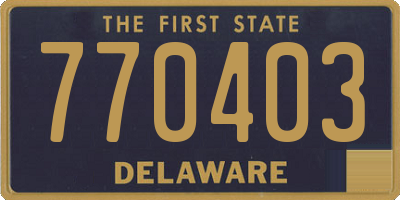 DE license plate 770403