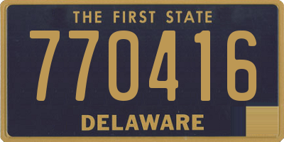 DE license plate 770416