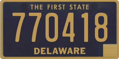 DE license plate 770418