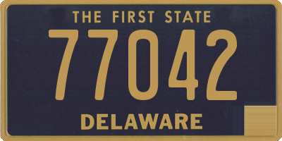 DE license plate 77042