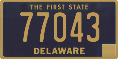 DE license plate 77043