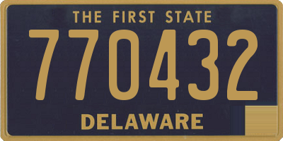 DE license plate 770432