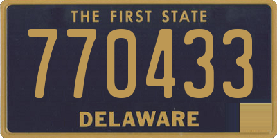 DE license plate 770433