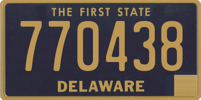 DE license plate 770438