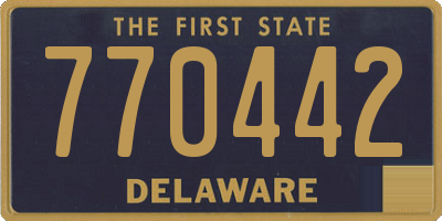 DE license plate 770442