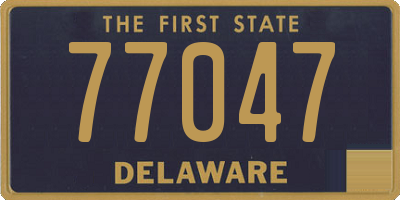 DE license plate 77047