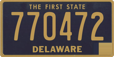 DE license plate 770472