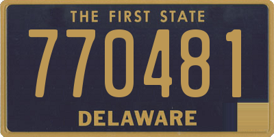 DE license plate 770481