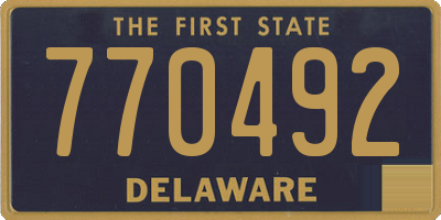 DE license plate 770492