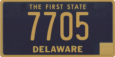 DE license plate 7705