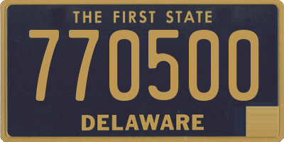 DE license plate 770500