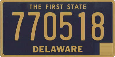 DE license plate 770518