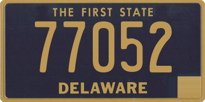 DE license plate 77052