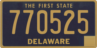 DE license plate 770525