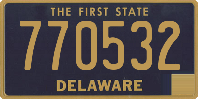 DE license plate 770532