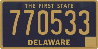 DE license plate 770533