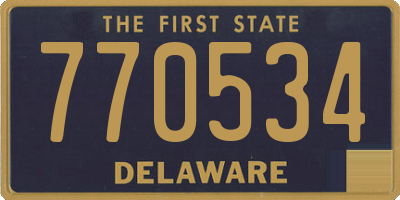 DE license plate 770534