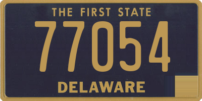 DE license plate 77054