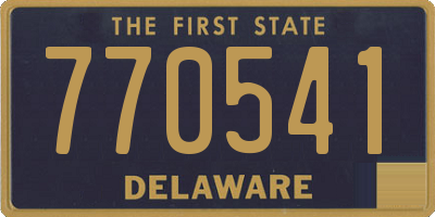 DE license plate 770541