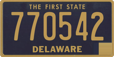 DE license plate 770542
