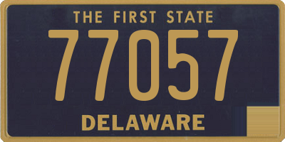 DE license plate 77057